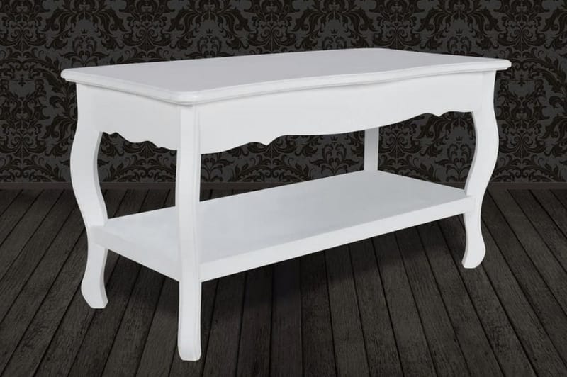Sofabord 2 Niveauer Mdf Hvid - Hvid - Møbler - Borde - Sofabord