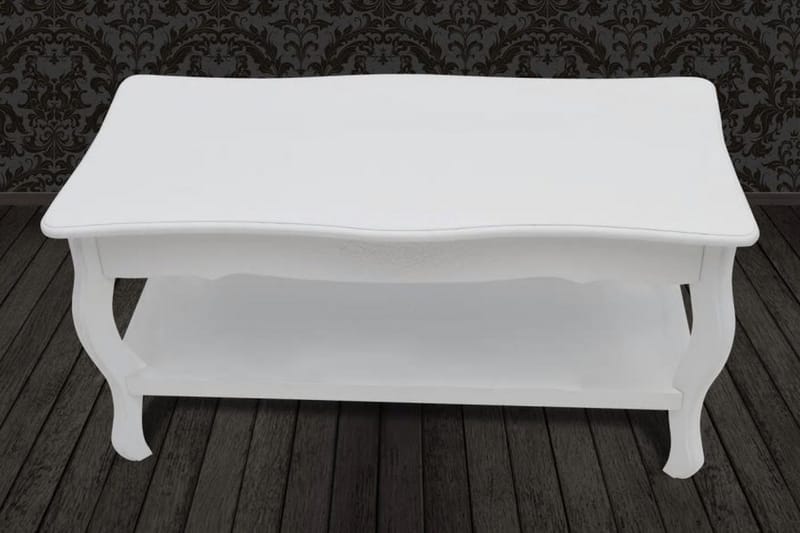 Sofabord 2 Niveauer Mdf Hvid - Hvid - Møbler - Borde - Sofabord