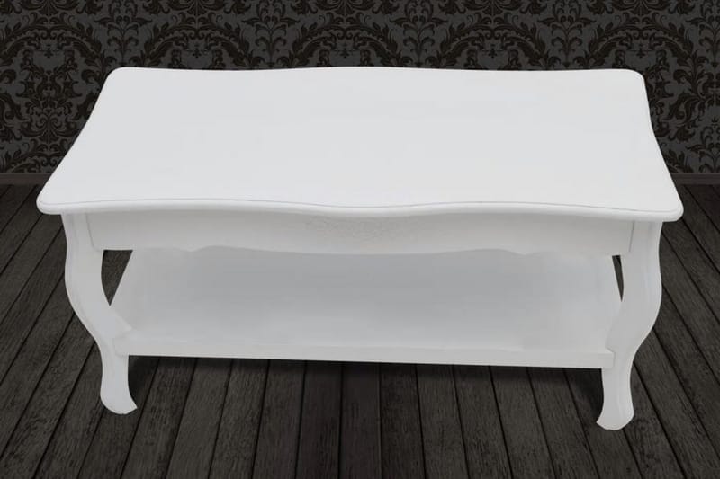 Sofabord 2 Niveauer Mdf Hvid - Hvid - Sofabord