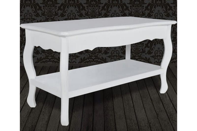 Sofabord 2 Niveauer Mdf Hvid - Hvid - Møbler - Borde - Sofabord