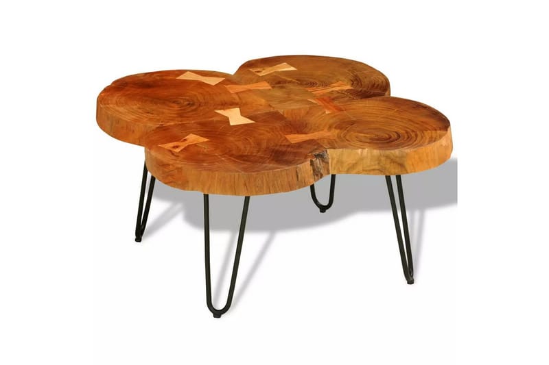 Sofabord 35 Cm 4 Træstammer Massivt Sheeshamtræ - Brun - Møbler - Borde - Sofabord