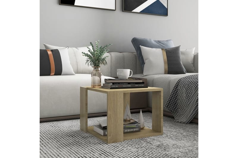 sofabord 40x40x30 cm spånplade sonoma-eg - Brun - Møbler - Borde - Sofabord