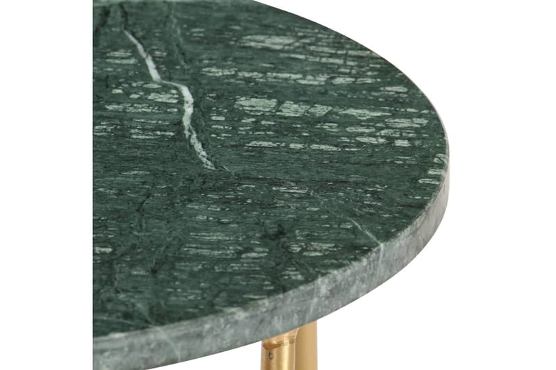 Sofabord 40X40X40 cm Ægte Sten Med Marmortekstur Grön - Møbler - Borde - Sofabord