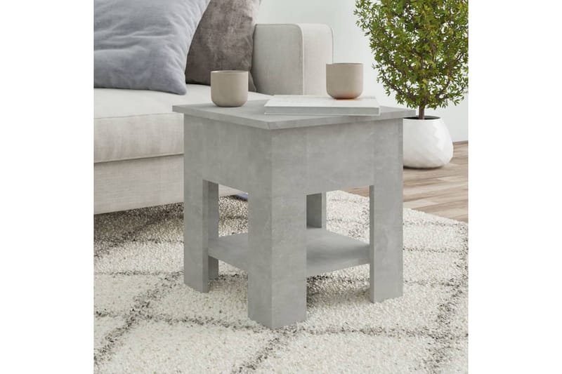 sofabord 40x40x42 cm konstrueret træ betongrå - Grå - Møbler - Borde - Sofabord