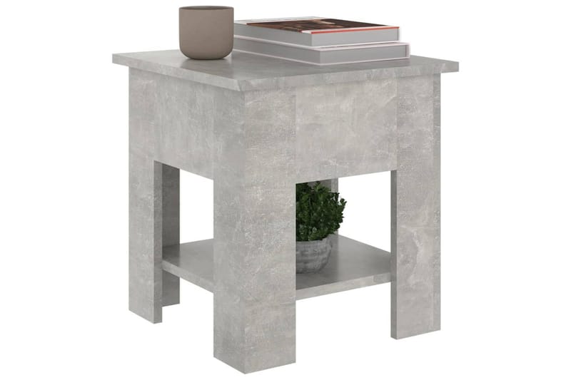 sofabord 40x40x42 cm konstrueret træ betongrå - Grå - Sofabord