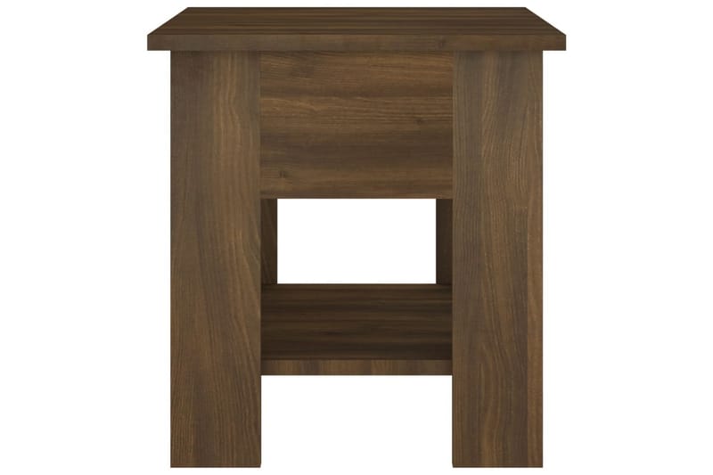 sofabord 40x40x42 cm konstrueret træ brun egetræsfarve - Brun - Sofabord