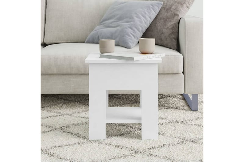 sofabord 40x40x42 cm konstrueret træ hvid - Hvid - Møbler - Borde - Sofabord