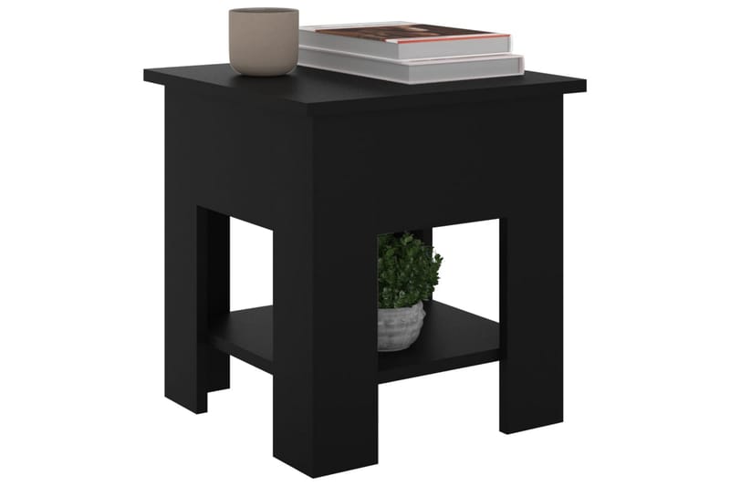 sofabord 40x40x42 cm konstrueret træ sort - Sort - Møbler - Borde - Sofabord