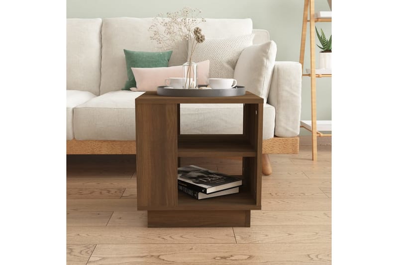 sofabord 40x40x43 cm konstrueret træ brun egetræsfarve - Brun - Møbler - Borde - Sofabord