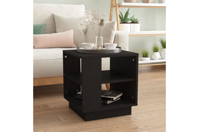sofabord 40x40x43 cm konstrueret træ sort - Sort - Møbler - Borde - Sofabord