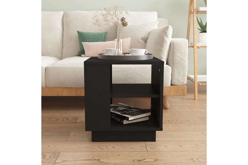 sofabord 40x40x43 cm konstrueret træ sort - Sort - Møbler - Borde - Sofabord