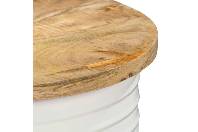 Sofabord 43x55 cm Massivt Mangotræ - Hvid - Møbler - Borde - Sofabord