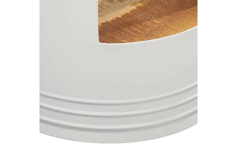 Sofabord 43x55 cm Massivt Mangotræ - Hvid - Møbler - Borde - Sofabord