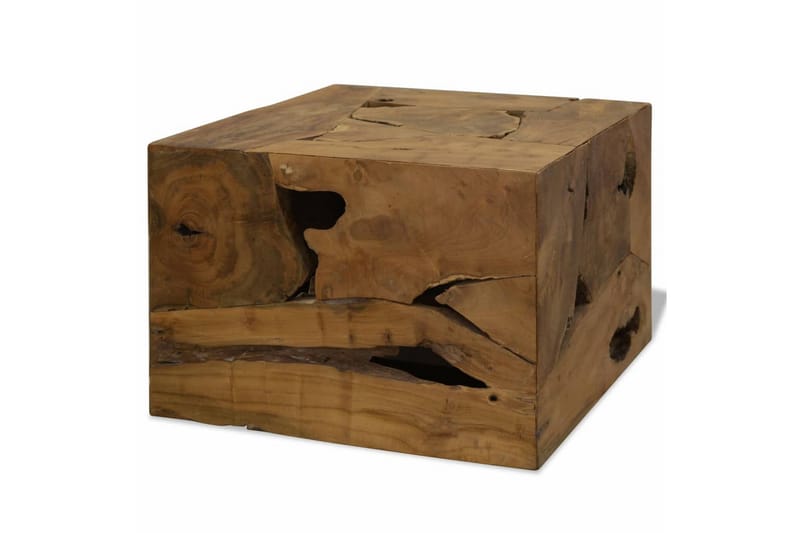 Sofabord 50 X 50 X 35 Cm Ægte Teaktræ Brun - Brun - Møbler - Borde - Sofabord