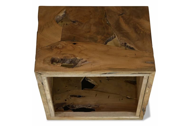 Sofabord 50 X 50 X 35 Cm Ægte Teaktræ Brun - Brun - Møbler - Borde - Sofabord