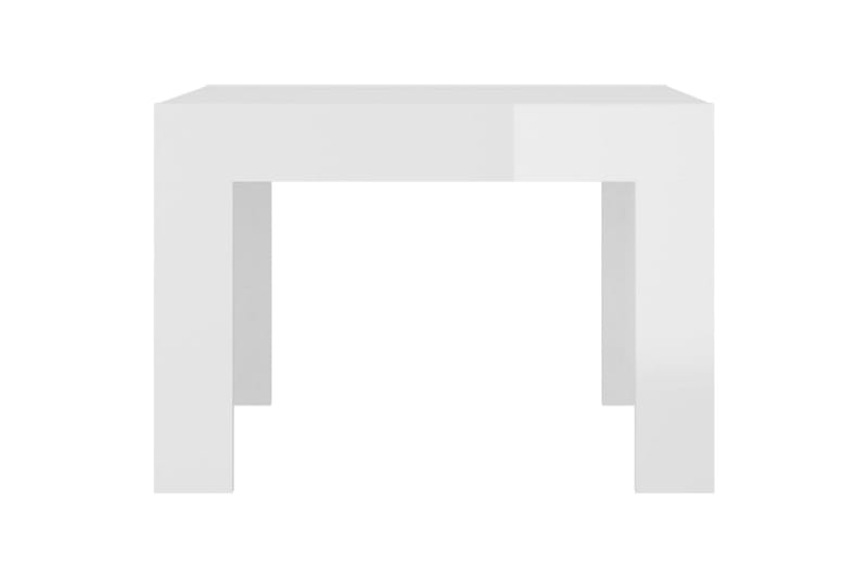 sofabord 50x50x35 cm spånplade hvid højglans - Hvid - Sofabord