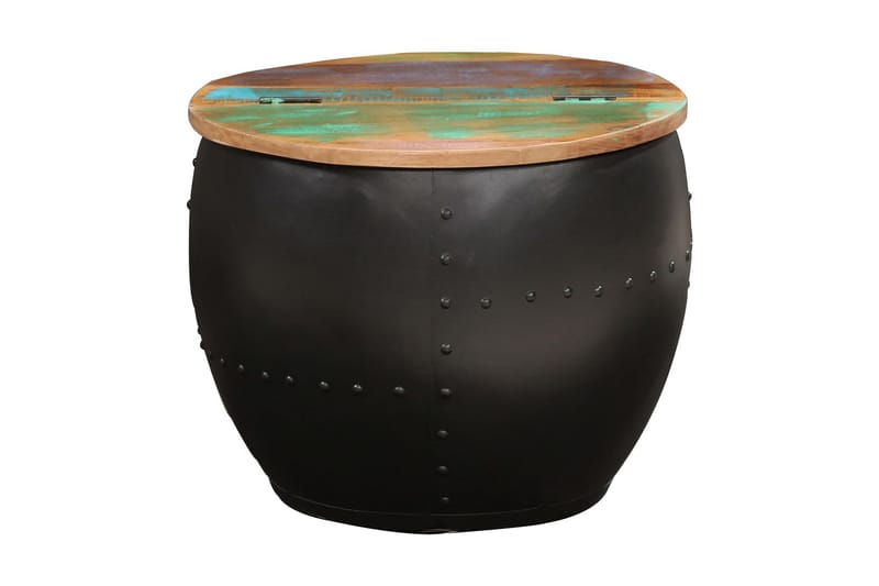 Sofabord 53x43 cm Massivt Genbrugstræ - Brun - Møbler - Borde - Sofabord