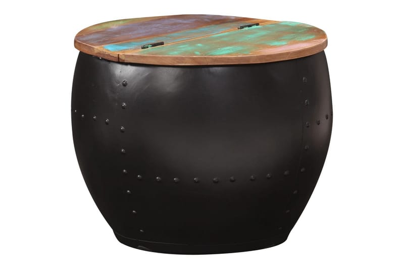 Sofabord 53x43 cm Massivt Genbrugstræ - Brun - Møbler - Borde - Sofabord
