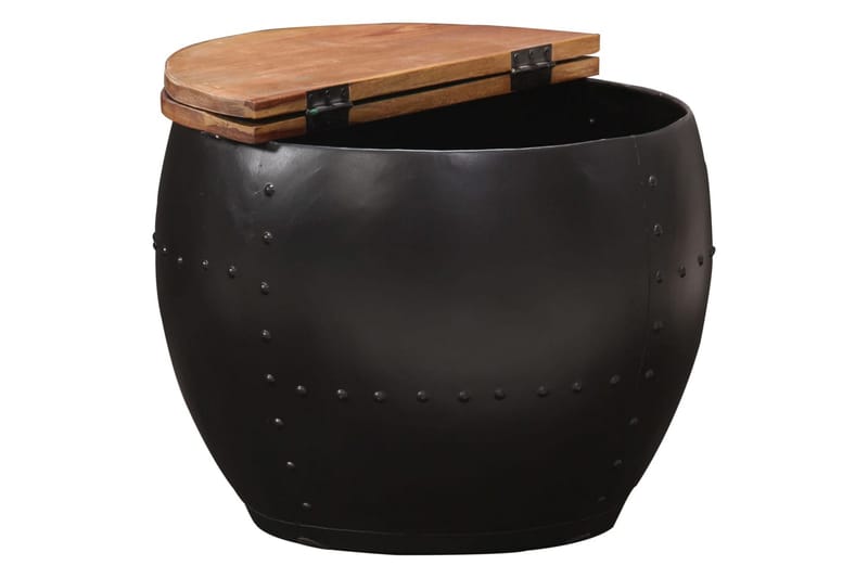Sofabord 53x43 cm Massivt Genbrugstræ - Brun - Møbler - Borde - Sofabord