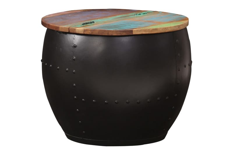 Sofabord 53x43 cm Massivt Genbrugstræ - Brun - Møbler - Borde - Sofabord