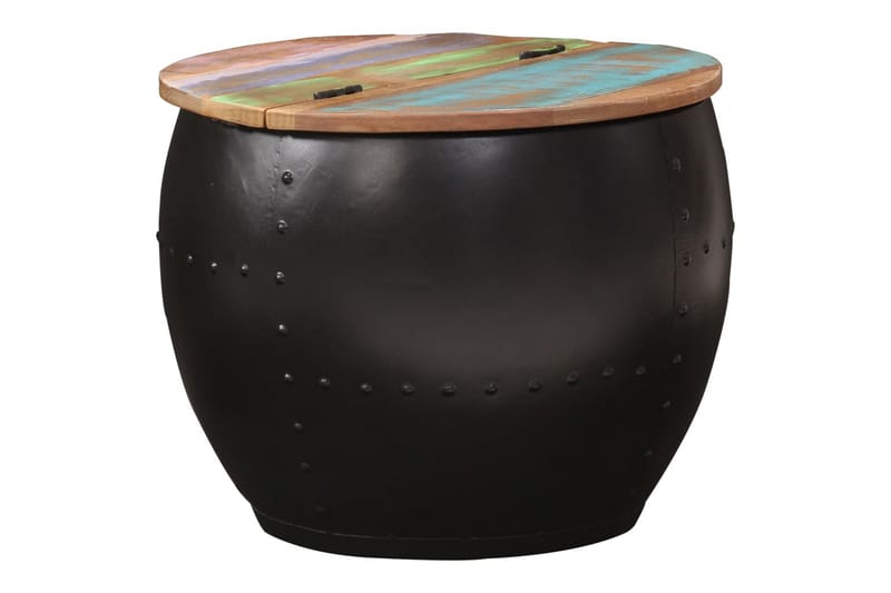 Sofabord 53x43 cm Massivt Genbrugstræ - Brun - Møbler - Borde - Sofabord