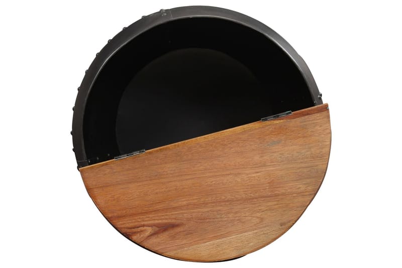 Sofabord 53x43 cm Massivt Genbrugstræ - Brun - Møbler - Borde - Sofabord