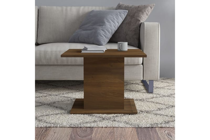sofabord 55,5x55,5x40 cm spånplade brun eg - Brun - Sofabord