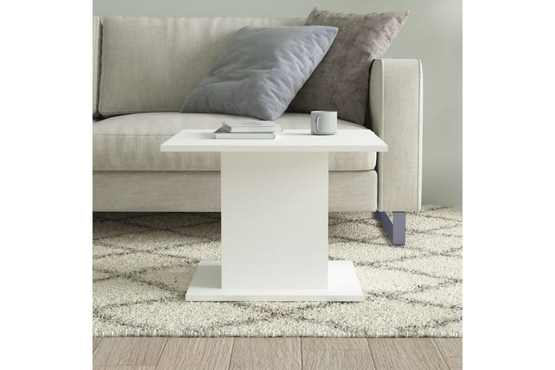 sofabord 55,5x55,5x40 cm spånplade hvid - Hvid - Sofabord