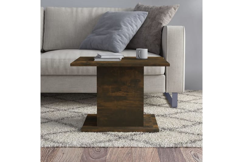 sofabord 55,5x55,5x40 cm spånplade røget eg - Brun - Møbler - Borde - Sofabord