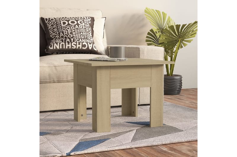 sofabord 55x55x42 cm spånplade sonoma-eg - Brun - Møbler - Borde - Sofabord