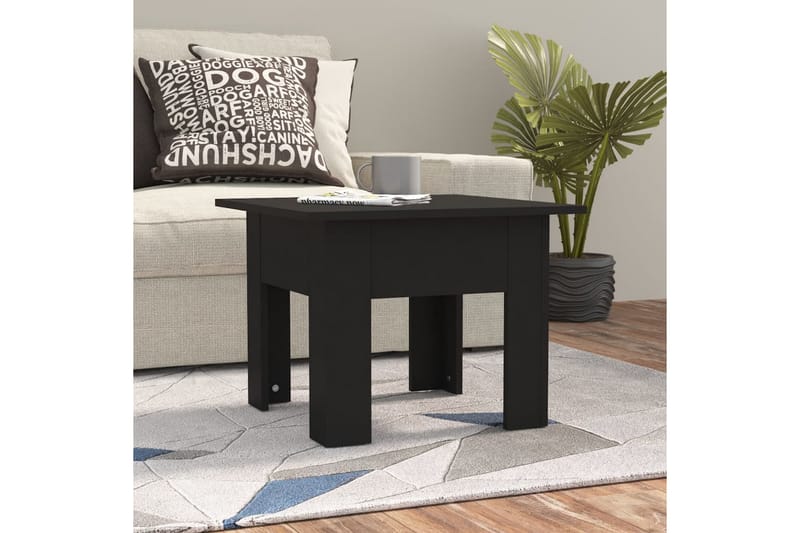 sofabord 55x55x42 cm spånplade sort - Sort - Møbler - Borde - Sofabord