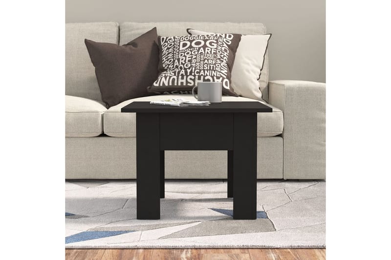 sofabord 55x55x42 cm spånplade sort - Sort - Sofabord