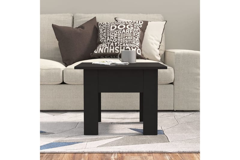 sofabord 55x55x42 cm spånplade sort - Sort - Møbler - Borde - Sofabord