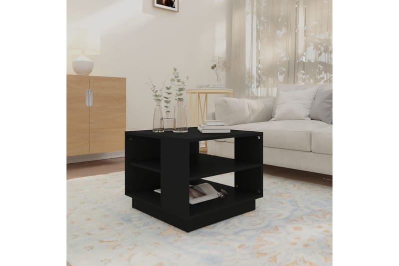 sofabord 55x55x43 cm spånplade sort - Sort - Møbler - Borde - Sofabord