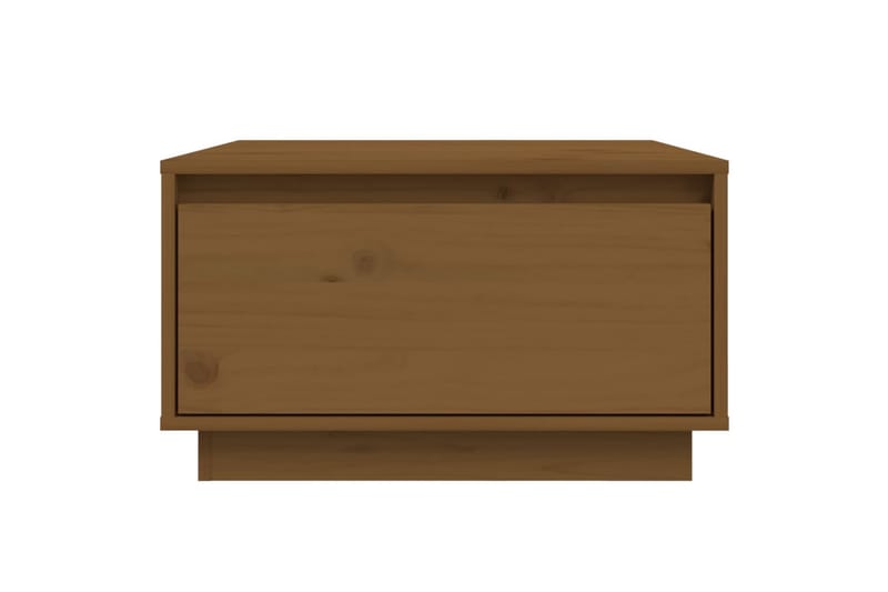 sofabord 55x56x32 cm massivt fyrretræ gyldenbrun - Brun - Møbler - Borde - Sofabord