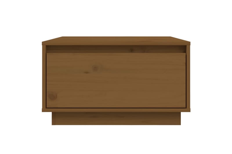sofabord 55x56x32 cm massivt fyrretræ gyldenbrun - Brun - Sofabord