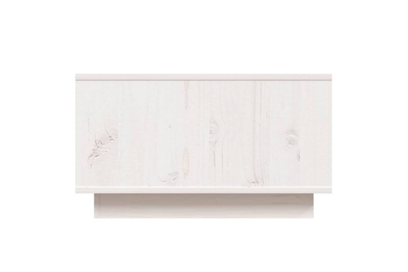 sofabord 55x56x32 cm massivt fyrretræ hvid - Hvid - Sofabord