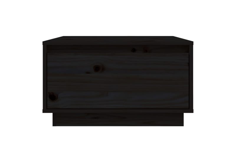 sofabord 55x56x32 cm massivt fyrretræ sort - Sort - Sofabord