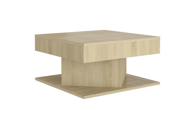 sofabord 57x57x30 cm cm spånplade sonoma-eg - Brun - Sofabord