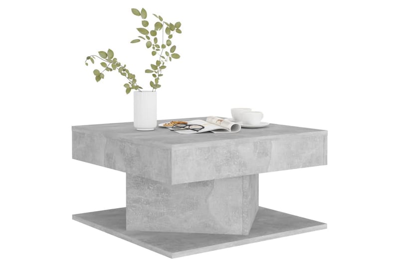 sofabord 57x57x30 cm spånplade betongrå - Grå - Møbler - Borde - Sofabord
