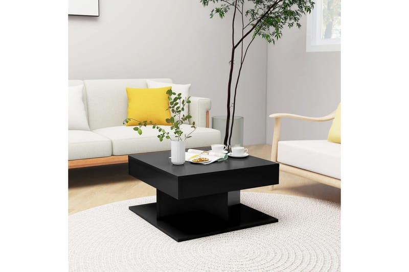 sofabord 57x57x30 cm spånplade sort - Sort - Møbler - Borde - Sofabord