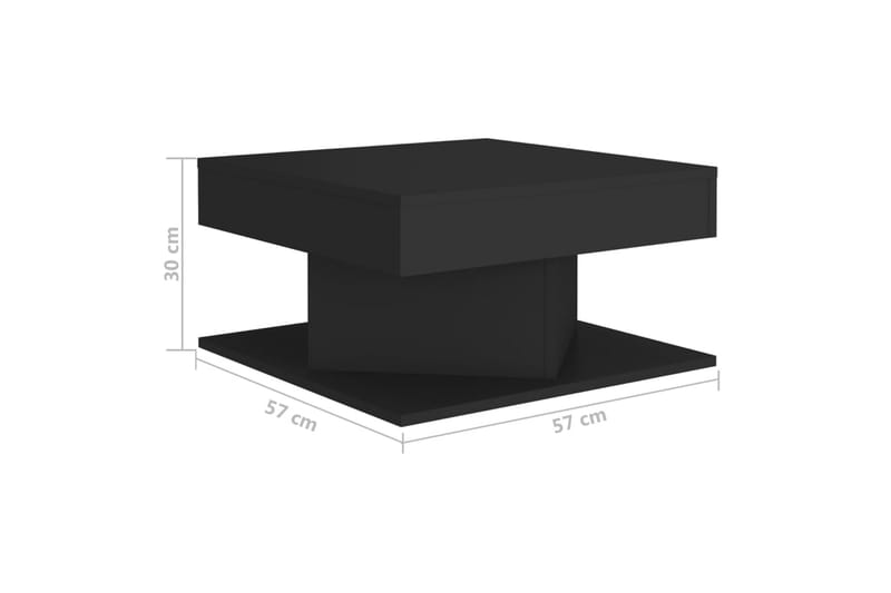 sofabord 57x57x30 cm spånplade sort - Sort - Møbler - Borde - Sofabord