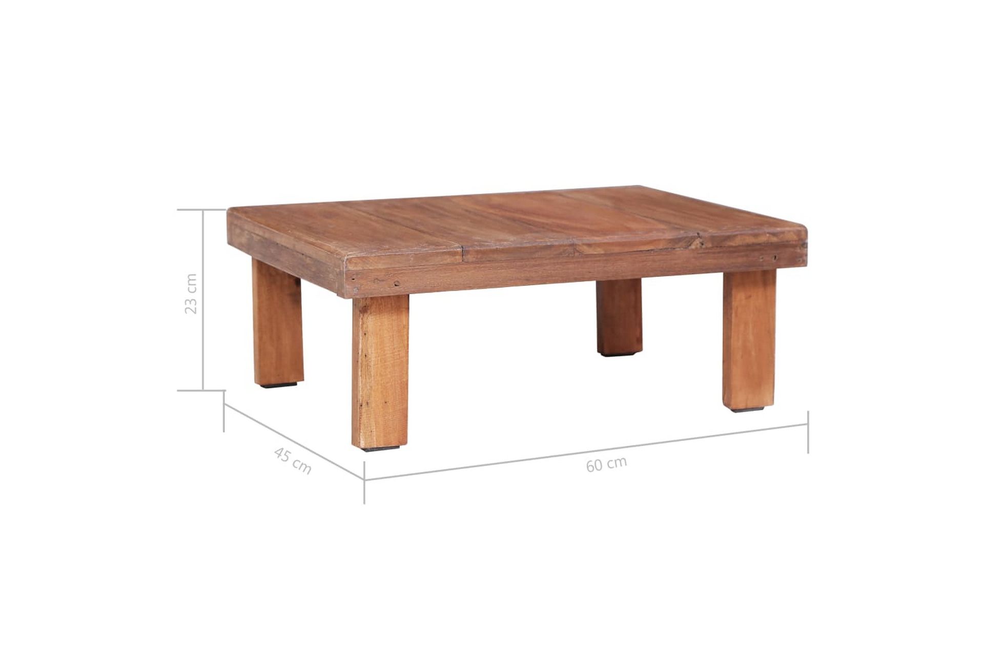 sofabord 60 x 45 x 23 cm massivt genanvendt træ - Møbler - Borde - Sofabord