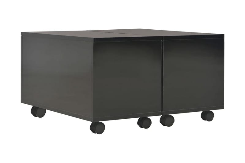 Sofabord 60 X 60 X 35 Cm Spånplade Sort Højglans - Sort - Møbler - Borde - Sofabord