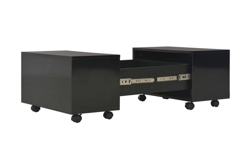 Sofabord 60 X 60 X 35 Cm Spånplade Sort Højglans - Sort - Møbler - Borde - Sofabord