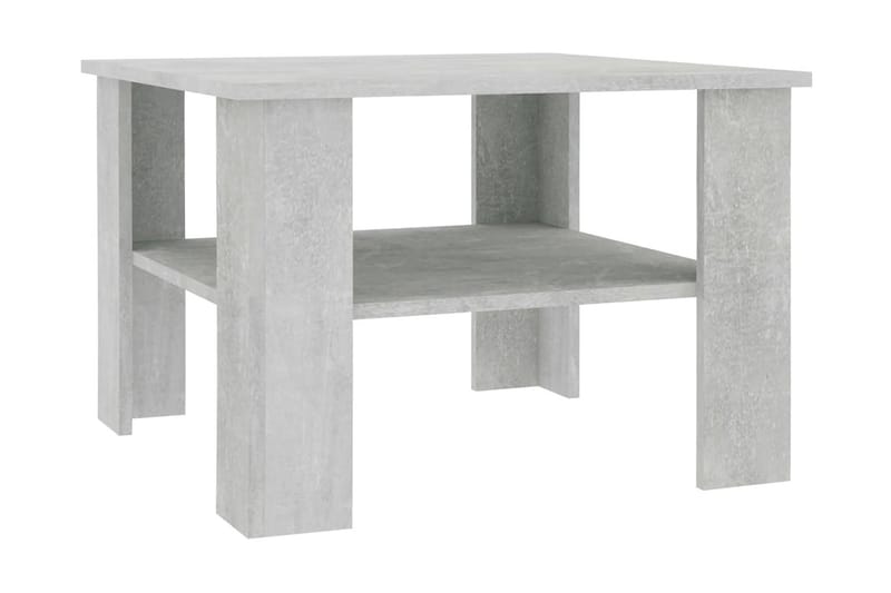 sofabord 60 x 60 x 42 cm spånplade betongrå - Sofabord