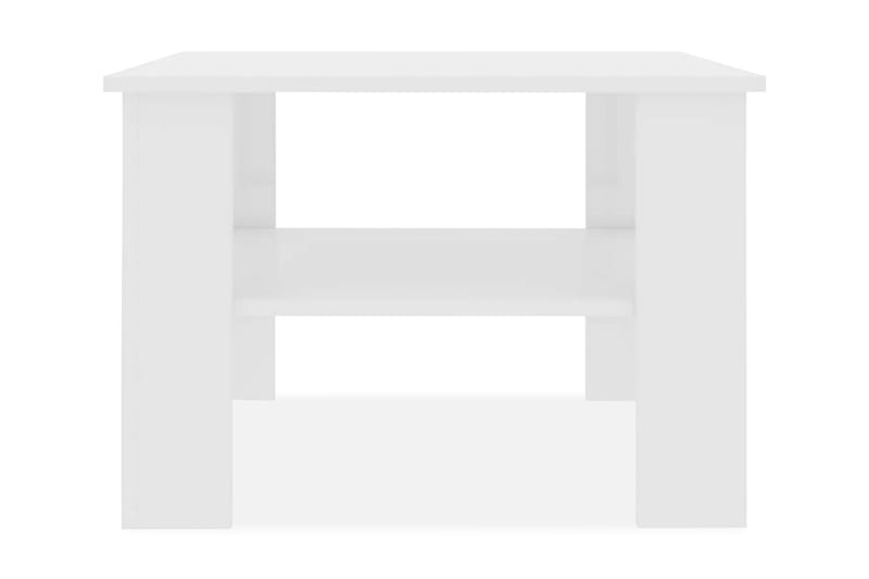 sofabord 60 x 60 x 42 cm spånplade hvid højglans - Sofabord