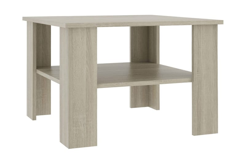 sofabord 60 x 60 x 42 cm spånplade sonoma-eg - Sofabord