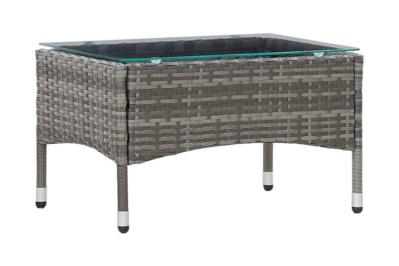 Sofabord 60x40x36 cm Polyrattan Grå - Grå - Møbler - Borde - Sofabord