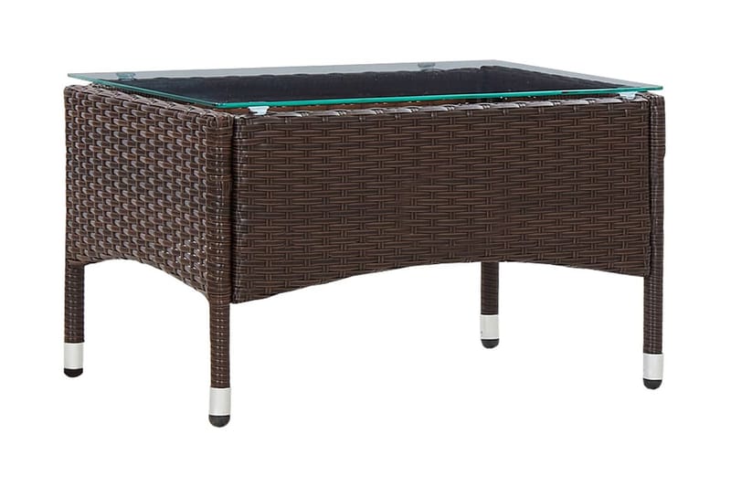 Sofabord 60x40x36 cm Polyrattan Brun - Brun - Møbler - Borde - Sofabord